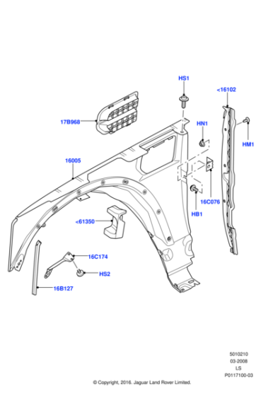 ASU780200 - Land Rover Bracket - Fender Mounting