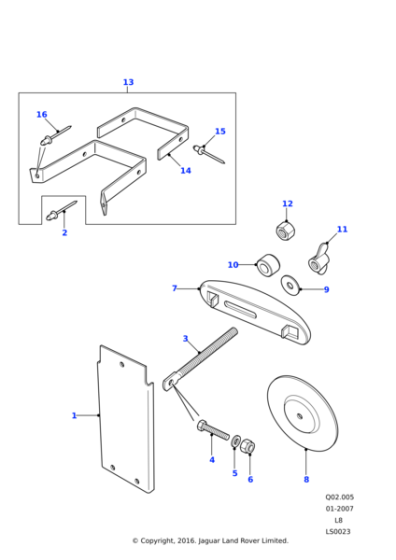 BTR0335 - Land Rover Disc-clamping-spare wheel