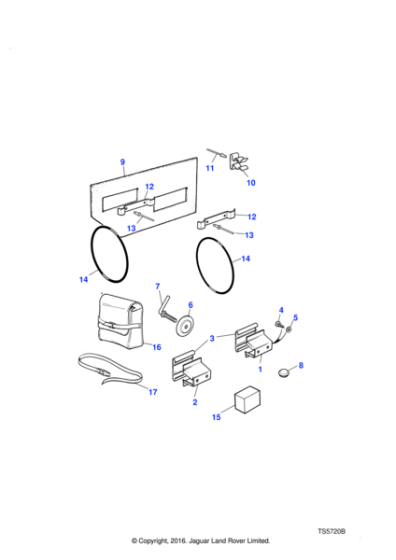 390409 - Land Rover Bracket-spare wheel retaining