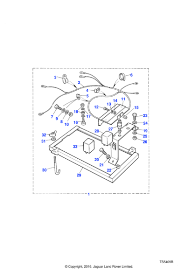 392701 - Land Rover Frame assembly-battery box