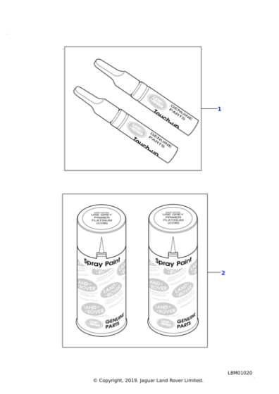 LRNA1348P - Land Rover Paint Kit - Pencil