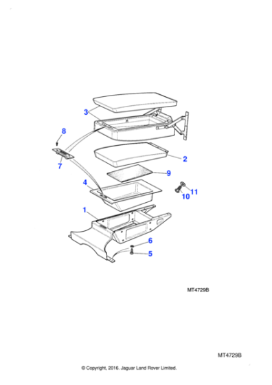 AC608044J - Jaguar Countersunk self tapping screw