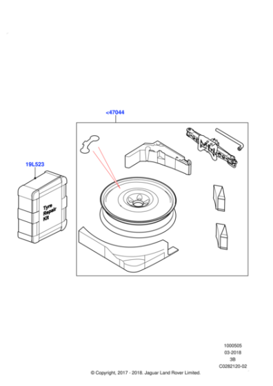 Space Saver Spare Wheel, Pre 21MY