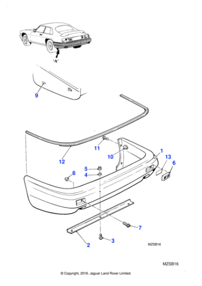 NY106041 - Jaguar Land Rover Nut - Hex.