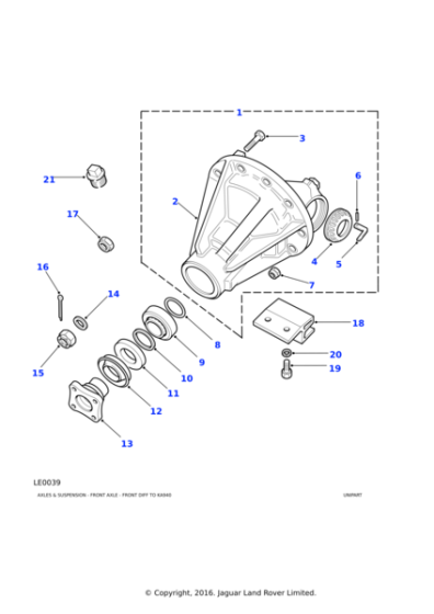 539722 - Land Rover Shim-bearing differential